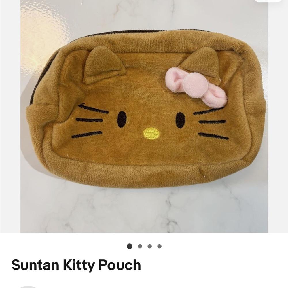 Hello Kitty Tan and Pink Accessory Bag - Picture 1 of 7